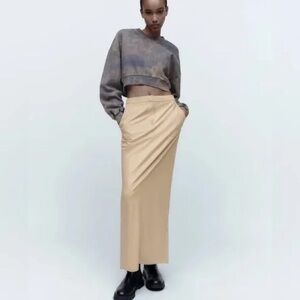 Zara Tan Maxi Skirt